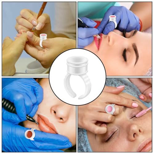 Disposable Glue Rings for Eyelash Extensions & Nail Art - 400pcs