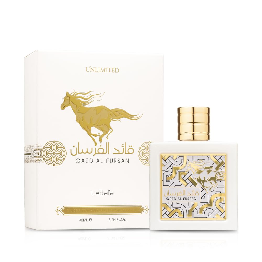 Qaed Al Fursan Unlimited Eau de Parfum Spray for Unisex - 3.04 Ounce | Long-Lasting Fragrance