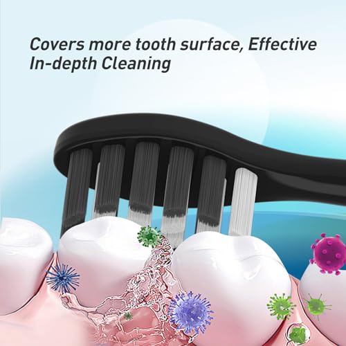 Gleem Electric Toothbrush Replacement Heads - Black, 10 Count