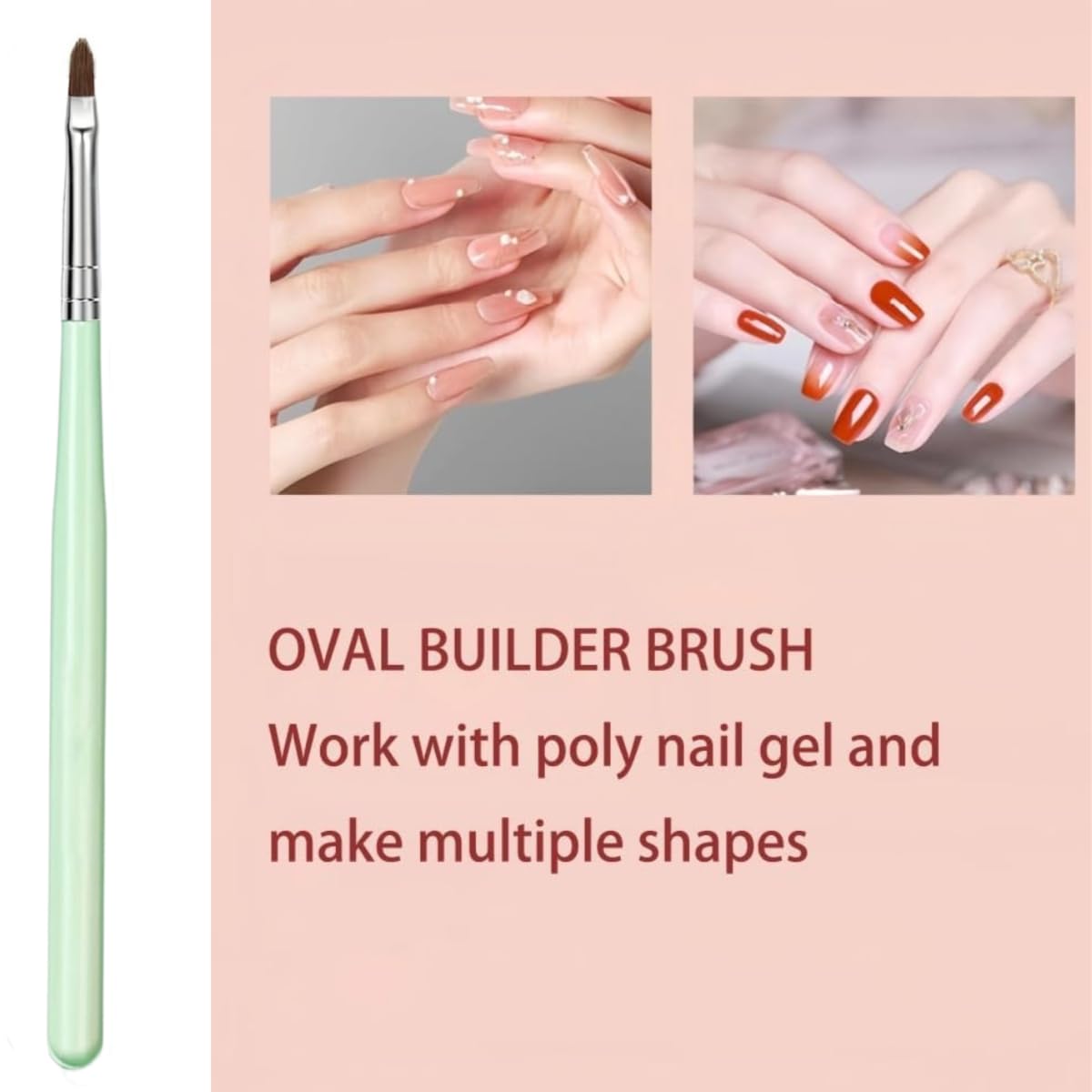 Faiteary Nail Brush Set with Nail Art Polish Brushes Builder Gel Brush