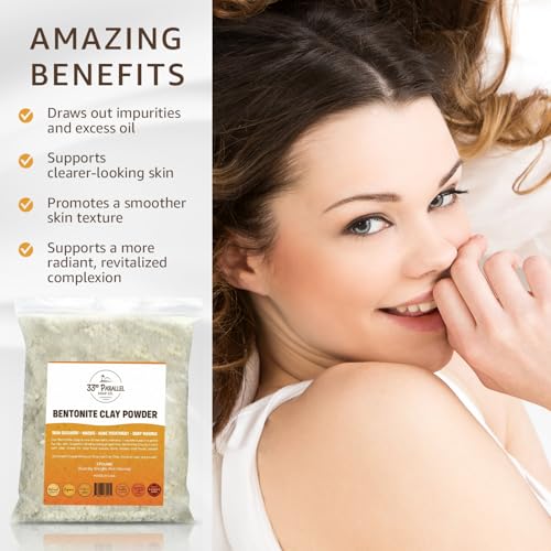 Bentonite Clay Powder 2 lbs - Natural Cosmetic Face Mask & Skin Care