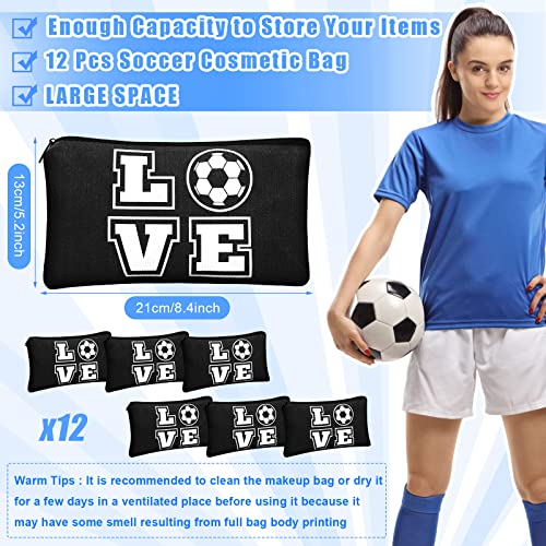Lauwell 12pcs Soccer Style Cosmetic Bags Travel Organizer Women Girls