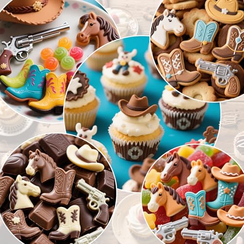 Palksky Cowboy Chocolate Molds - 2 Pack Silicone Baking Molds for Western Treats