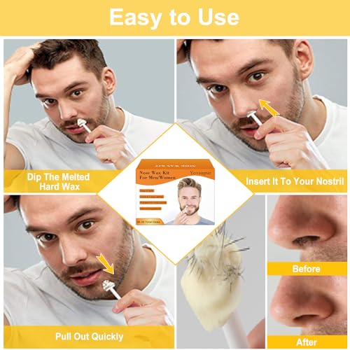 Yovanpur 120g Nose Hair Waxing Kit for Men and Women - 30 Applications