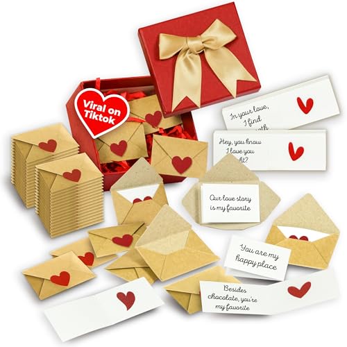 STOFINITY 60 Mini Love Notes with Envelopes for Couples