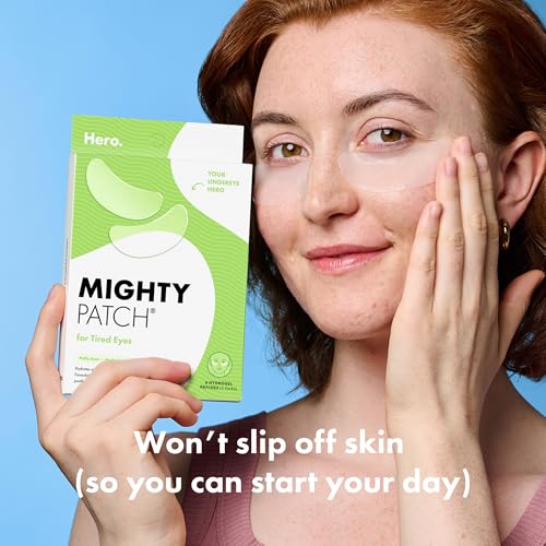 HERO COSMETICS Mighty Patch¢â for Tired Eyes Patches - Soothing Hydrogel Patches - Awakens and Visibly De-puffs Undereyes with Multiple Applications (6 Count)