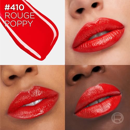 L'Oreal Paris Infallible Lacque Resistance Liquid Lipstick - 16HR Transfer-Proof, High Impact Color, 410 Rouge Poppy
