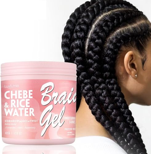 RoseFlower Braid Lock Twist Gel - Extreme Hold Styling Gel for Braids