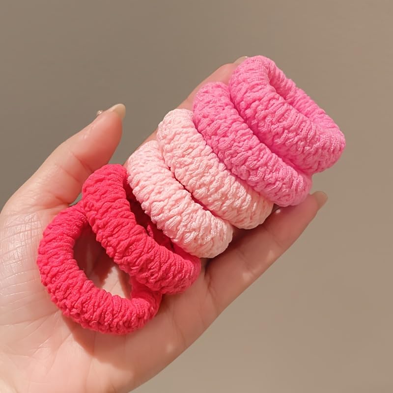 Thick & Durable Hair Ties for Women - High Elasticity Solid Color Ponytail Holders | 6pcs Set