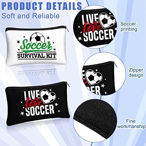 Sweetude Classic Soccer Themed Makeup Bag Set - 18 Pcs Travel Accessories