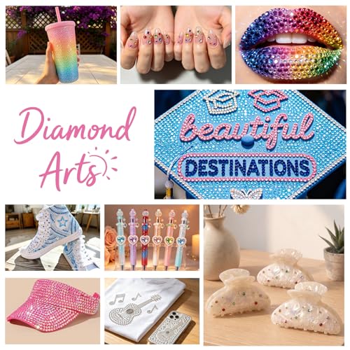 30,000 Pcs Flatback Rhinestones Kit with B7000 Glue - 24 Colors