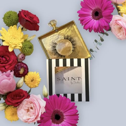 Saint by Claudia Reusable Faux Mink Eyelashes - Natural, Cat Eye Style, Up to 15 Uses