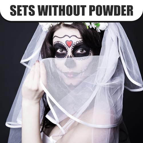 BOBISUKA White Face & Body Paint - Water-Based, Non-Toxic, Washable for Halloween & Cosplay