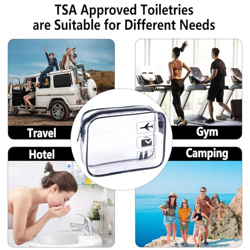 TREALDATE Clear TSA-Approved Travel Toiletry Bags - 10 Pack