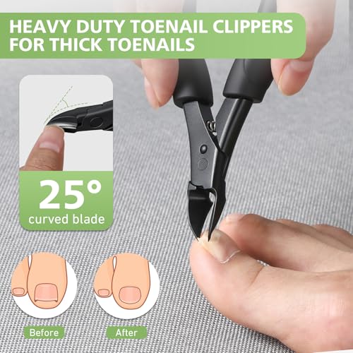 Baluca Heavy Duty Toenail Clippers for Thick Nails with 360° Rotating Head