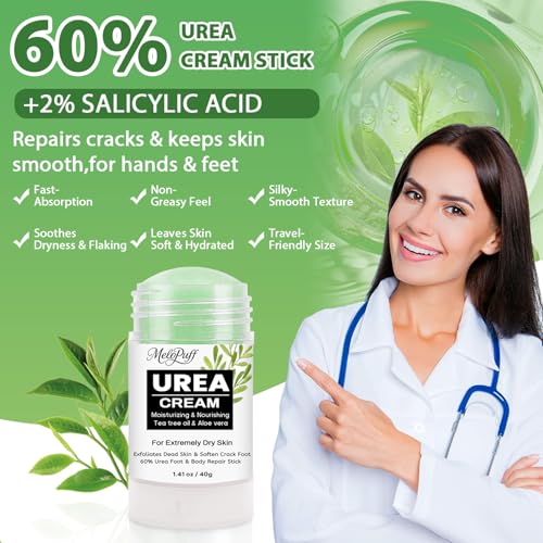 60% Urea Cream Stick with 2% Salicylic Acid & Tea Tree - 1.41oz