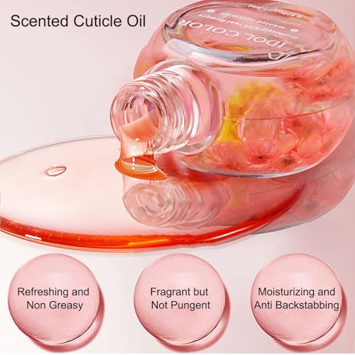 Strawberry Scented Cuticle Oil with Real Flowers - Nail & Nail Care