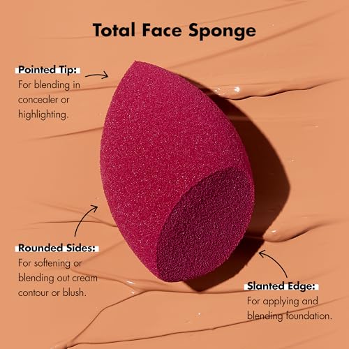 e.l.f. Total Face Sponge Duo - Multi-Sided, Latex-Free Makeup Sponges
