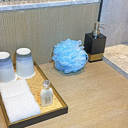3 Pack Bath Loofah Sponges for Body Wash - Durable Exfoliating Shower Balls, 75g each, Multiple Colors