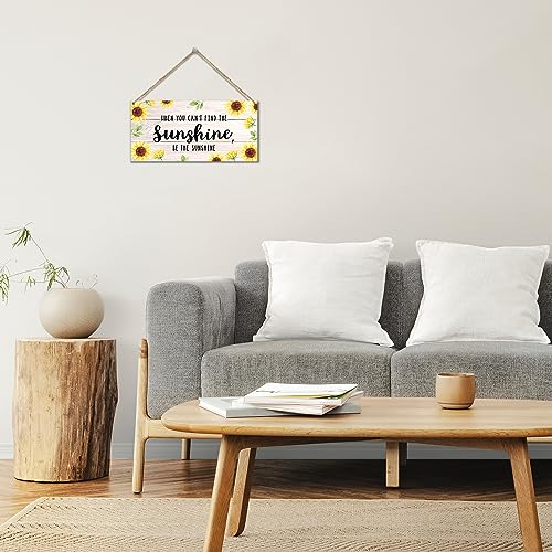 Be The Sunshine Wooden Hanging Sign - Inspirational Rustic Wall Decor