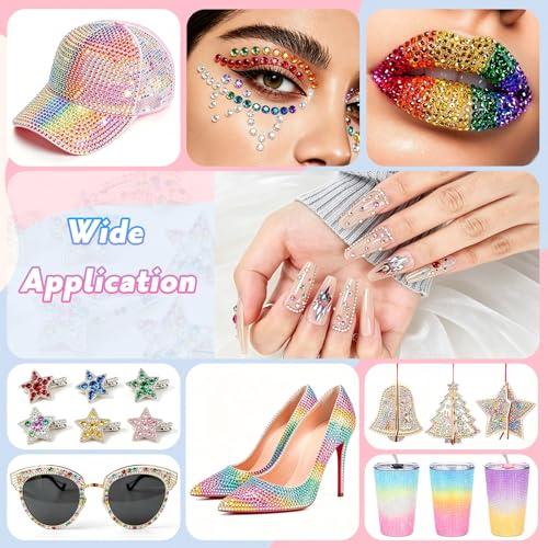 42000 Pcs Jelly Rhinestones Kit with B7000 Glue & Tools
