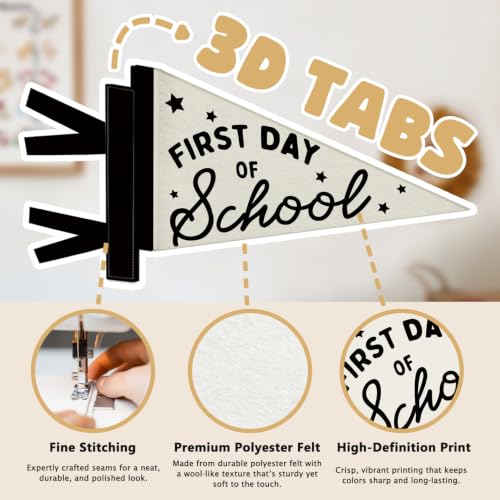First Day of School Pennant Flag for Kids - Photo Prop & Decor