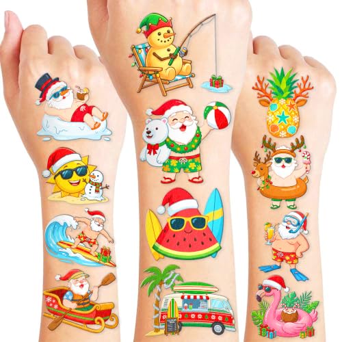 60 PCS July Xmas Temporary Tattoos for Kids | Summer Holiday Fun