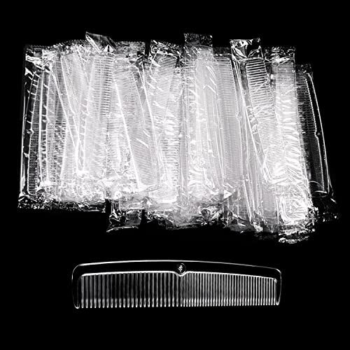 Disposable Combs 50 Pack - Individually Wrapped Fine & Wide Tooth