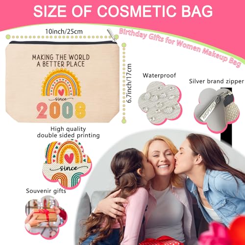 18th Birthday Makeup Bag for Girls - 2008 Milestone Gift for Her