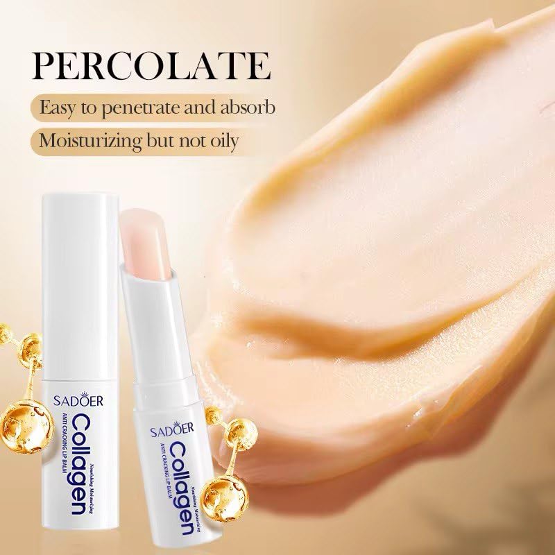 Sadoer Collagen Lip Balm - Hydrating Anti-Cracking Formula 15ml
