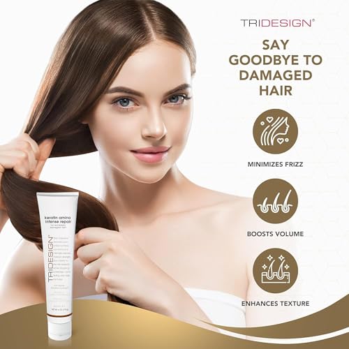 TRIDESIGN Keratin Amino Intense Repair Hair Mask 6 oz - Nourishing & Damage Repair