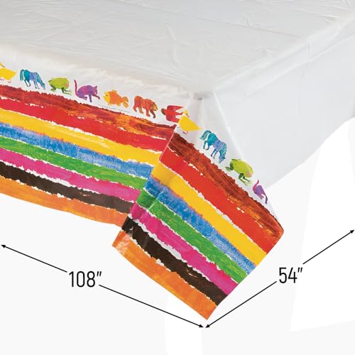 Eric Carle Brown Bear Plastic Tablecloth - 108 x 54 Inch