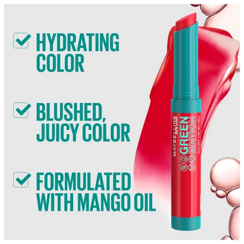 Maybelline Green Edition Balmy Lip Blush with Mango Oil, Sandalwood, 0.06 oz