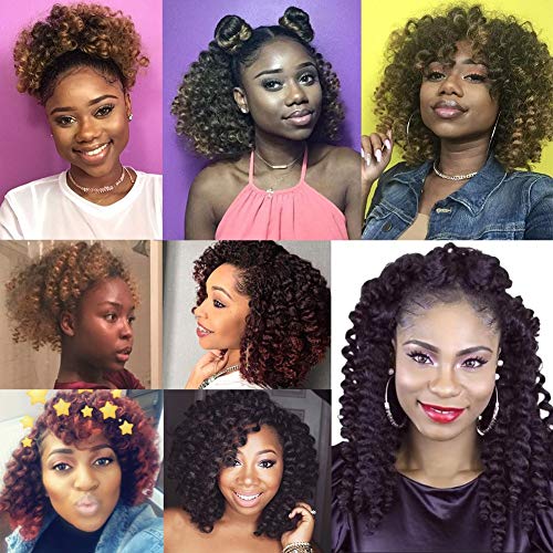 Jumpy Wand Curl Crochet Hair 8 Inch 20 Strands/Pack 75g XTREND 3 Packs