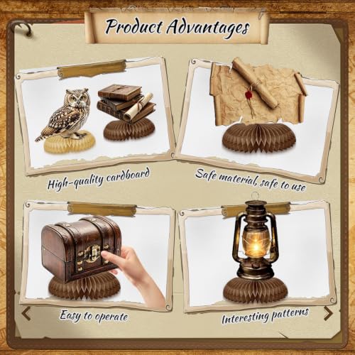 11 Pcs Magical Wizard Honeycomb Centerpieces for Parties