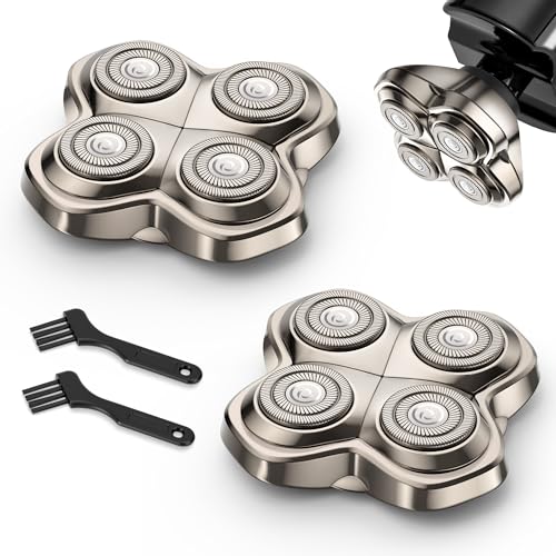2 Pack SZJKC Pro 4 Shaver Replacement Head Blades for Gold/Platinum/Silver Butterfly Kiss Pro 4-Head, Floating Design