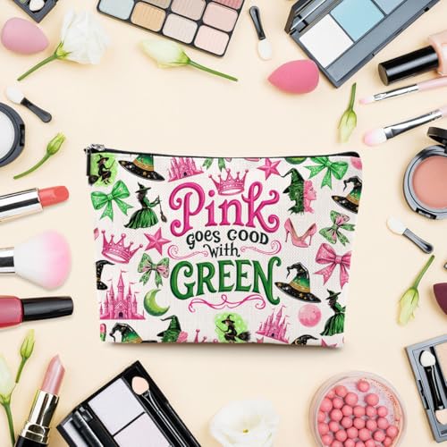 LONGXIN Witch Makeup Bag - Large Travel Cosmetic Organizer with Zipper