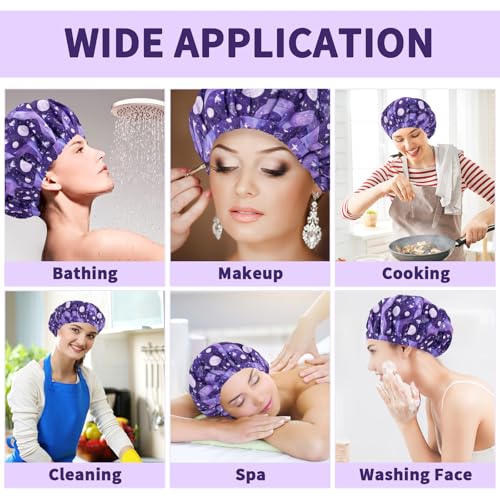 WINSTECK Extra Large Adjustable Shower Cap for All Hair Types