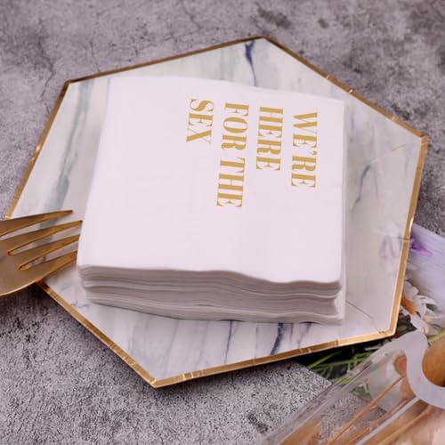 Funny Gender Reveal Cocktail Napkins - 50-Pack Disposable Party Napkins