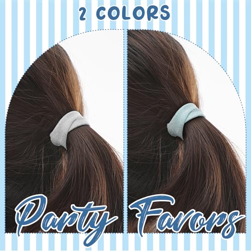 20 Pcs Bachelorette Party Favors - Blue Hair Ties with Cards