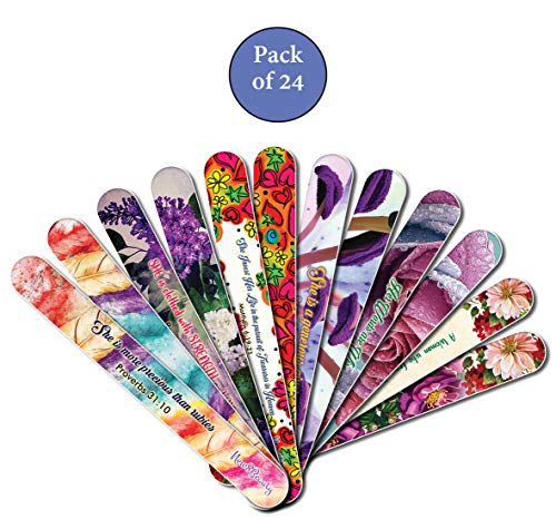 Christian Emery Board - Virtuous Woman 24-Pack Nail Files by New8Beauty
