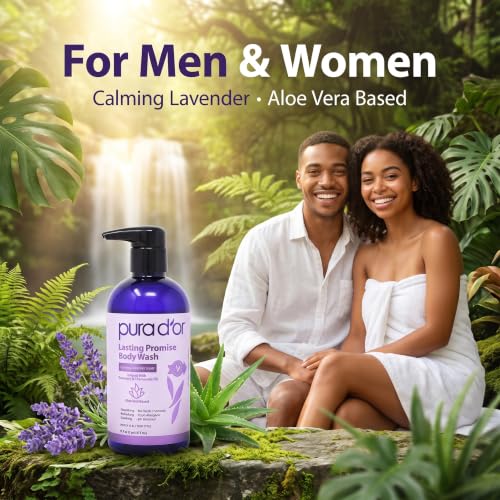 PURA D'OR Lavender Body Wash 16 Oz – Calming & Hydrating Formula