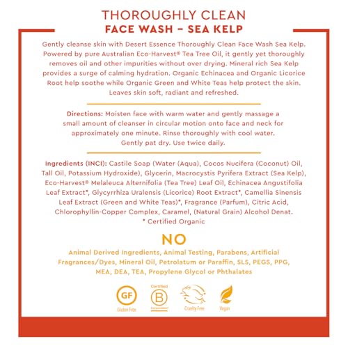 Desert Essence Sea Kelp Face Wash with Tea Tree Oil - 8.5oz