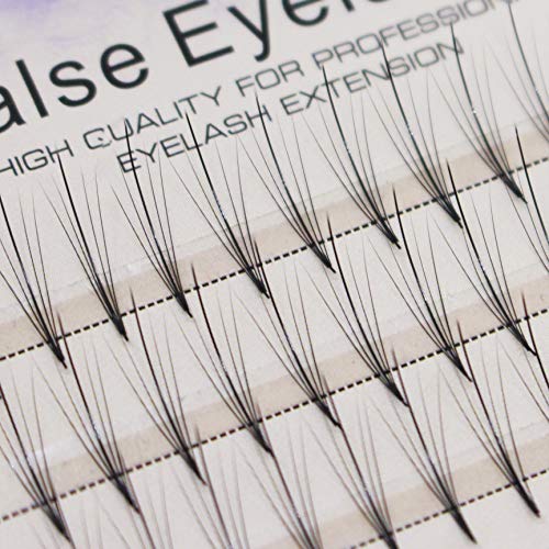 Bodermincer 9mm Mink Hair Eyelash Extensions 60Pcs 0.07mm C Curl, 5-Root Lashes