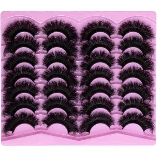 LEAFMOON Volume Cat Eye Faux Mink Lashes 20mm 8D D Curl 14 Pairs - E14p