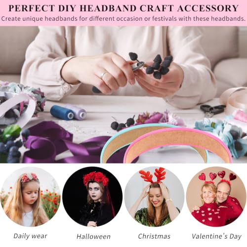 Wecoe Satin Headbands Set E - 16 Pack Hair Bands for Women & Girls