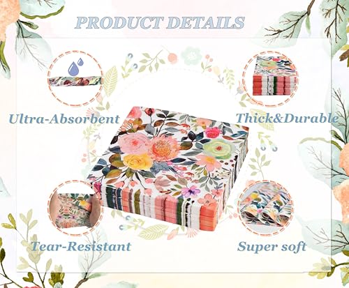 Elegant Floral Paper Napkins - 60 Pack for Parties & Events