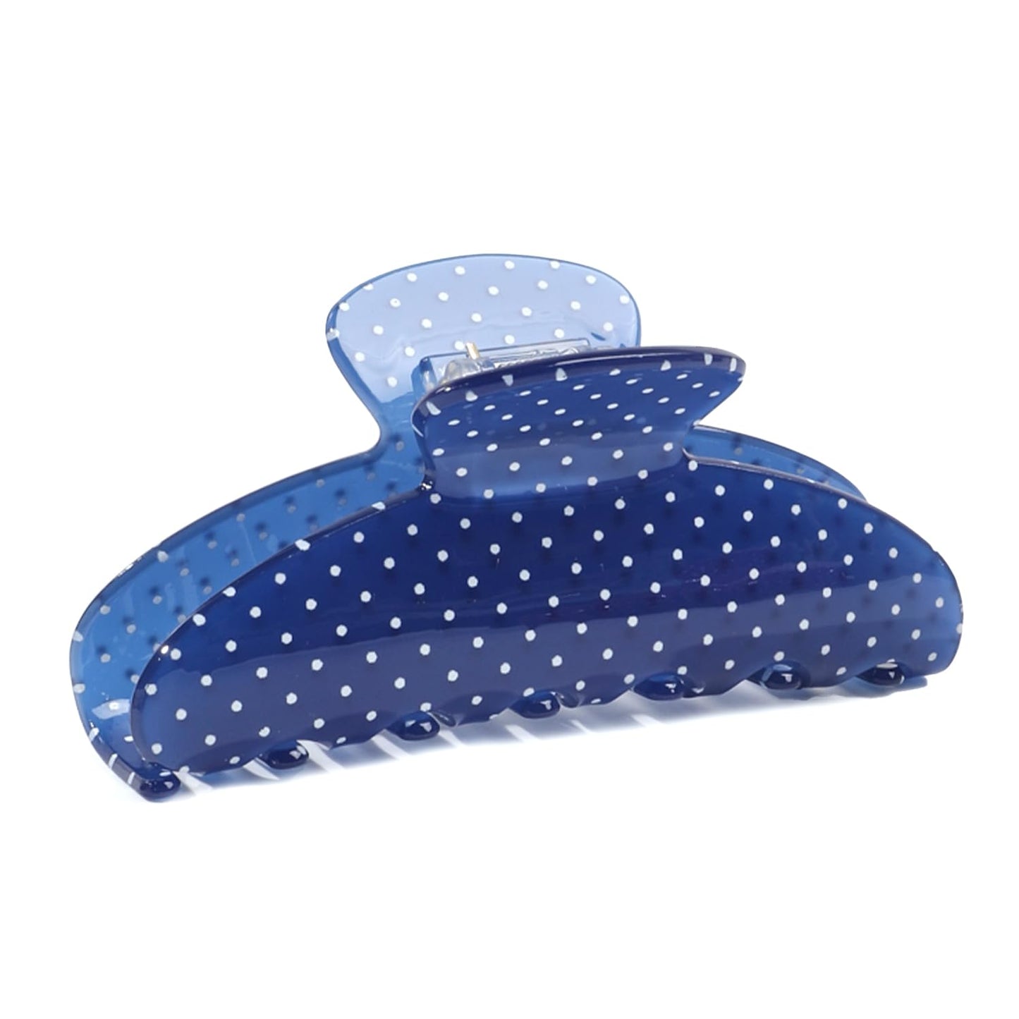 Cloud White Hair Claw Clip - Strong Hold for Thick or Thin Hair | 4.1 Inch Premium PC Material + 2 Black Satin Scrunchies