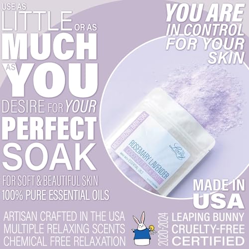 Luxiny Rosemary Lavender Vegan Milk Bath Soak with Coconut Milk & Almond Oil - 8 oz