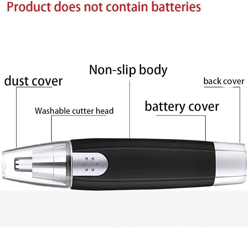 BUBUCAM Electric Nose Hair Trimmer - Waterproof Battery-Powered